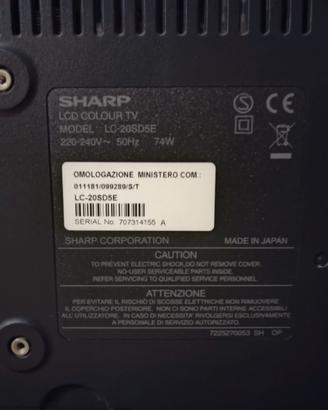 TV Sharp Aquos 20" LCD – Compatta e funzionante