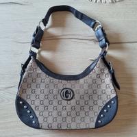 borsa marrone e beige