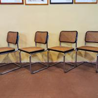Gruppo di 4 sedie vintage modello Cesca.