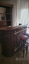 Angolo bar in legno in radica di noce