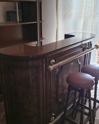 Angolo bar in legno in radica di noce