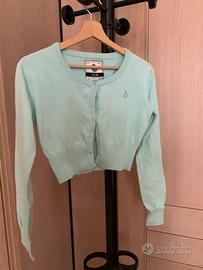 Cardigan corto verde acqua