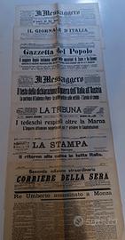 7 prime pagine di giornali storici italiani