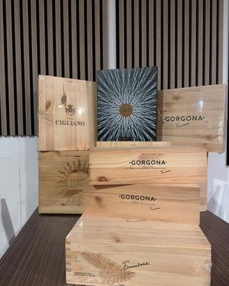 Lotto vini in casse legno Frescobaldi top