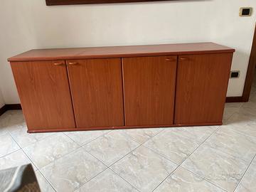 Credenza Bassa / Madia a 4 Ante Color Ciliegio