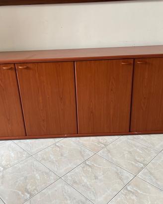 Credenza Bassa / Madia a 4 Ante Color Ciliegio