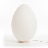 Lampada ovale grande 62 x 43 cm in vetro satinato