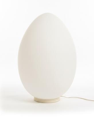 Lampada ovale grande 62 x 43 cm in vetro satinato