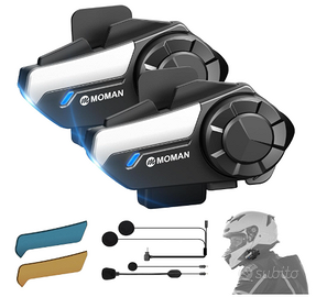 Moman Interfono Moto Coppia, H2S Auricolare Casco