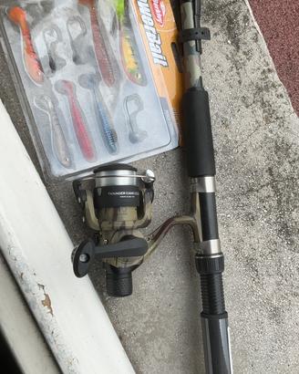 2 Canne da pesca con mulinello 2,10 mt e 2,70 mt