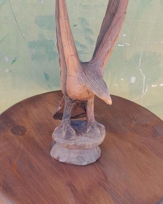 STATUA AQUILA IN LEGNO DI EBANO FILIPPINO