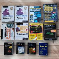 Lotto 12 manuali informatici vintage anni '90