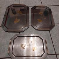 Vassoi acciaio decorati