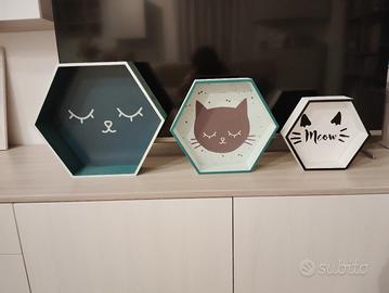 tre mensole cameretta gatto 