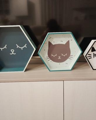 tre mensole cameretta gatto 