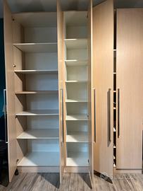 Armadio 5 ante laminato plastico effetto legno