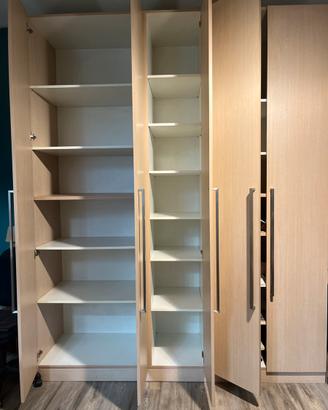 Armadio 5 ante laminato plastico effetto legno