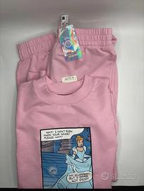 Tuta Cinderella tezenis french terry rosa confetto