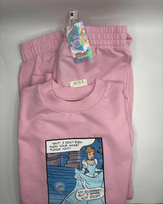 Tuta Cinderella tezenis french terry rosa confetto