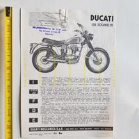 Ducati 350 Scrambler 1970 depliant originale