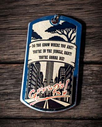 Piastrina Guns n Roses in acciaio inox