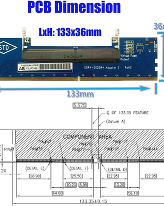 Adattatore DDR4 SO-DIMM-PC DIMM