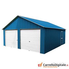 Box cantiere 666x724 due saracinesche 810kg blu