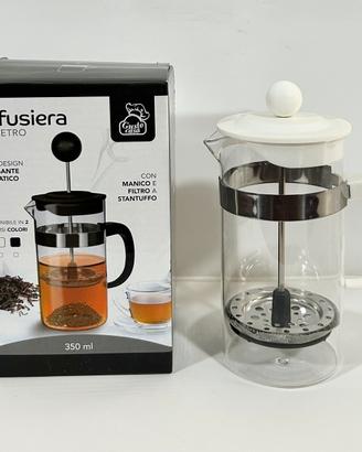 Infusiera bianca in vetro Gusto casa