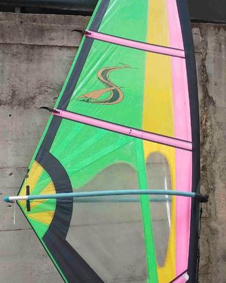 rig completo vela windsurf 35 principianti/bambino