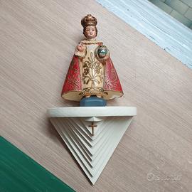 Bambino Gesù di Praga statuetta h.22cm gesso