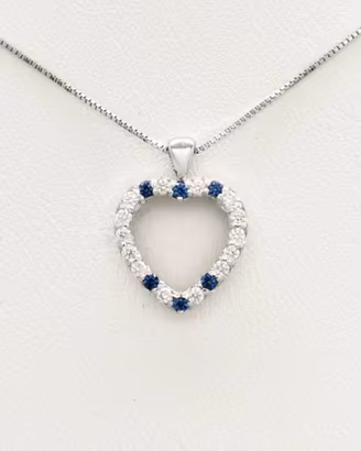 Collana oro diamanti e zaffiri