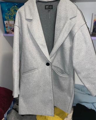 Cappotto grigio chiaro Zara TRF taglia S