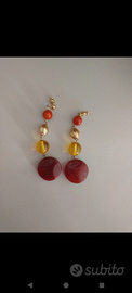 Orecchini lunghi colorati