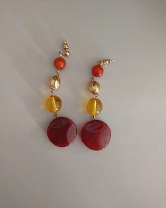 Orecchini lunghi colorati