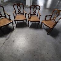 Poltroncine in legno anni 900 e paglia di Vienna