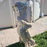 Puttini porta lampioni da giardino in cemento 