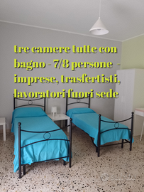 Tre camere tutte con bagno max 7/8 pers