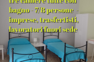 Tre camere tutte con bagno max 7/8 pers