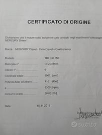 Motore entrofuoribordo mercruiser diesel 