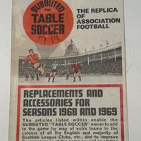 Subbuteo catalogo/price list 1968-69