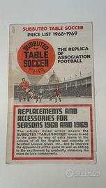 Subbuteo catalogo/price list 1968-69