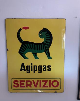 Insegna smaltata agipgas