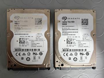 Coppia Hard Disk 500gb 2.5 pollici