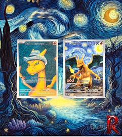 Carte pokemon fan art charizard van gogh