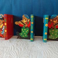 Ferma libri per bambini in legno