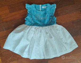 vestito bimba 12 m sangallo e jeans