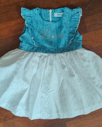 vestito bimba 12 m sangallo e jeans