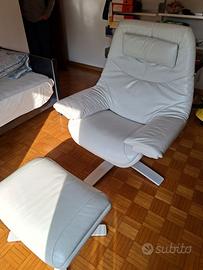 Poltrona Natuzzi in pelle bianca – come nuova