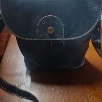 Borsa vintage blu in pelle Nazareno Gabrielli