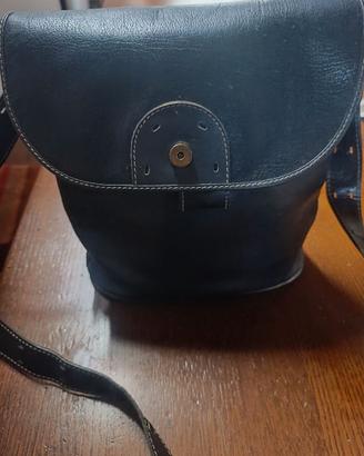 Borsa vintage blu in pelle Nazareno Gabrielli